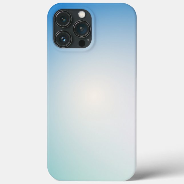  Elegant Soft Blue & White Ombre  Case-Mate iPhone Case (Back)