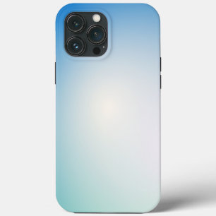 Elegant Soft Blue & White Ombre iPhone 13 Pro Max Case