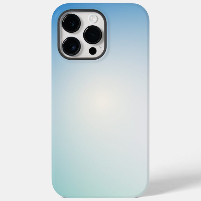  Elegant Soft Blue & White Ombre  Case-Mate iPhone Case (Back)
