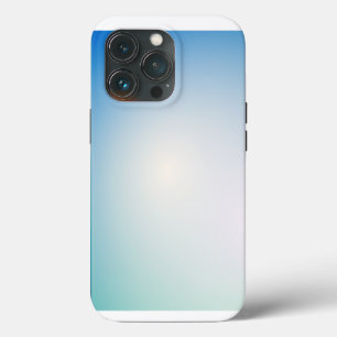 Elegant Soft Blue & White Ombre  iPhone 13 Pro Case