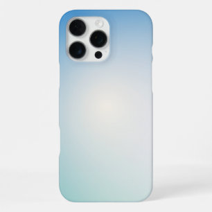 Elegant Soft Blue & White Ombre iPhone 16 Pro Max Case