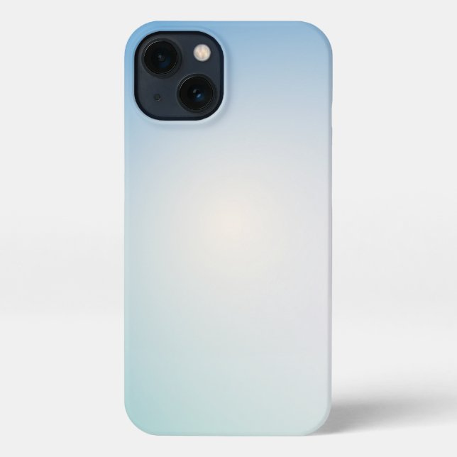  Elegant Soft Blue & White Ombre  iPhone Case (Back)