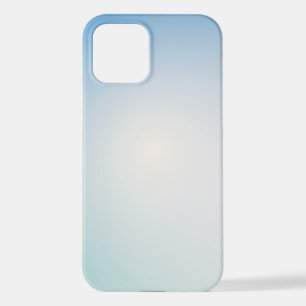  Elegant Soft Blue & White Ombre  iPhone 12 Case