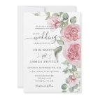 Elegant Soft Blush Pink Floral Greenery Wedding