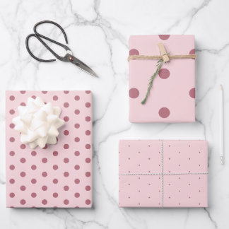 Elegant Soft Blush Polka Dot Gift Wrapping Paper
