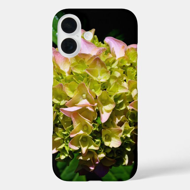 Elegant soft green pink floral hydrangeas Case-Mate iPhone case (Back)