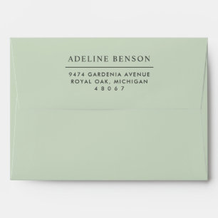 Elegant Soft Green Wedding Mailing Envelope