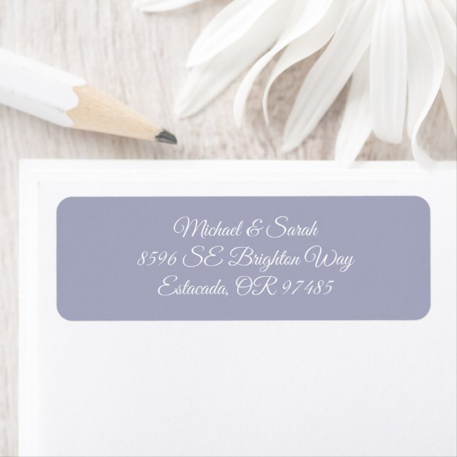 Elegant Soft Lavender Purple Return Address (Insitu)
