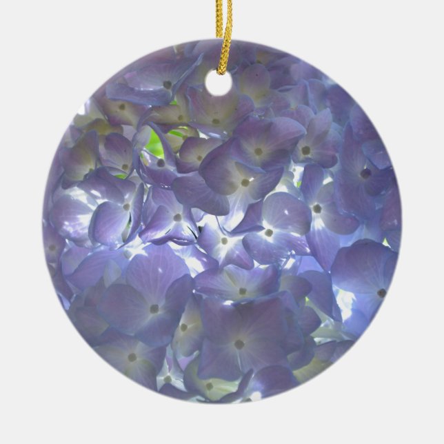 Elegant soft light purple floral purple hydrangeas ceramic tree decoration (Front)