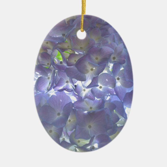 Elegant soft light purple floral purple hydrangeas ceramic tree decoration (Front)