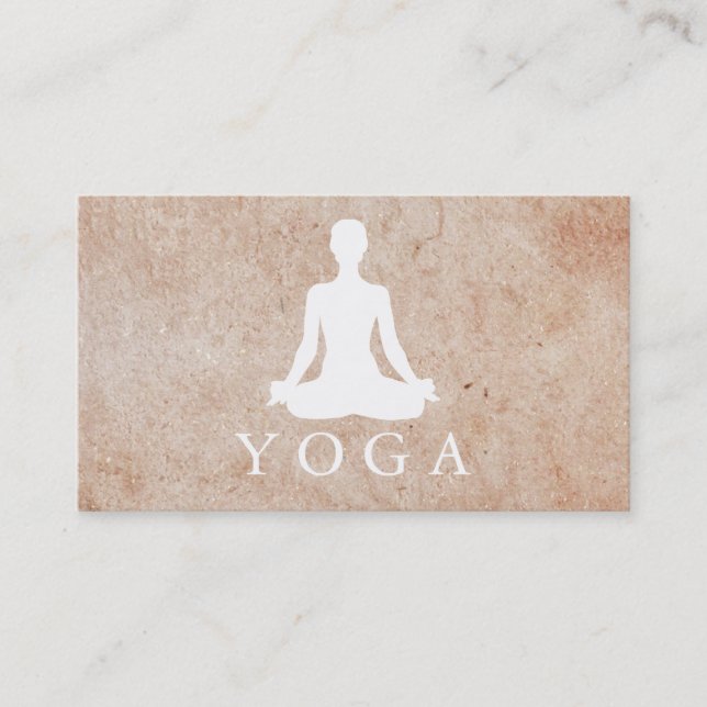 Elegant Soft Logo Yoga Healing Health Business Card (Front)