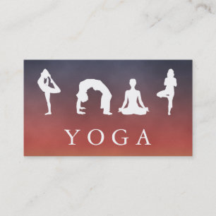 Elegant Soft Logo Yoga Healing Health Business Card