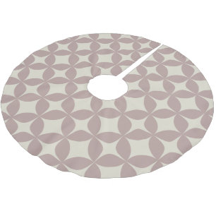Elegant Soft Mauve Geometric Cosy Understated Chic Brushed Polyester Tree Skirt