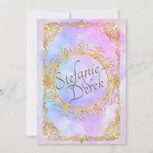 Elegant Soft Pastel & Gold Announcement