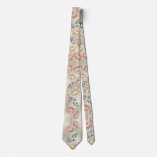 Elegant Soft Pastel Rose  Tie