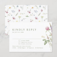 Elegant Soft Pastel Wildflower Botanical Wedding