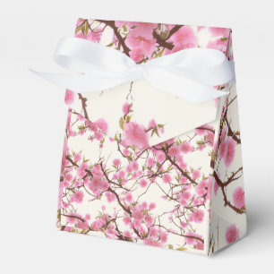 Elegant Soft Pink Cherry Blossom Florals  Favour Box
