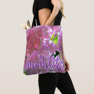 Elegant soft pink floral beautiful pink hydrangeas tote bag