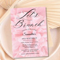 Elegant Soft Pink Let's Brunch Any Event Party