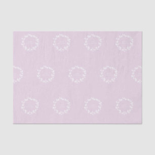 Elegant Soft Pink Merry Christmas Holly Wreath Tissue Paper