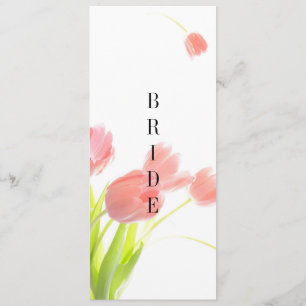 Elegant Soft Pink Tulips Reserved Sign Menu