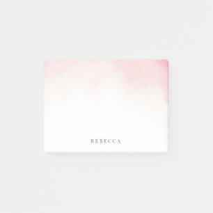 Elegant Soft Pink Watercolor Wash Post-it Notes