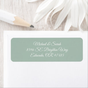 Elegant Soft Sage Green Return Address
