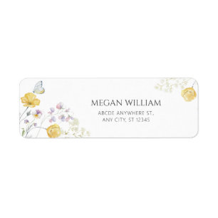Elegant soft wild floral butterfly