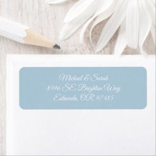 Elegant Soft Winter Blue Return Address