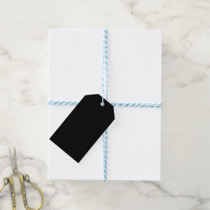 Elegant Solid Black Gift Tags