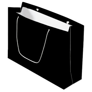 Elegant Solid Black Large Gift Bag