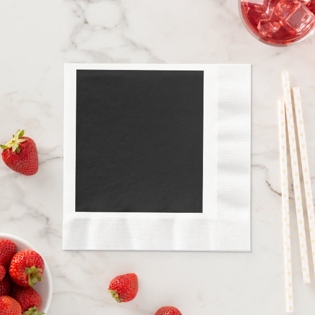 Elegant Solid Black Napkin (Insitu)