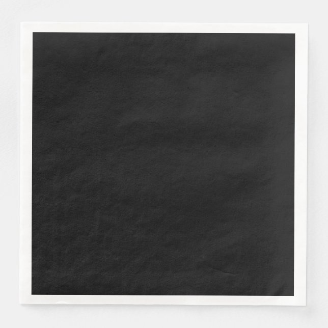 Elegant Solid Black Napkin (Front)