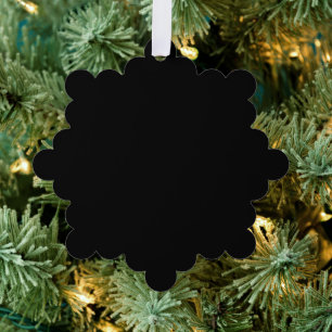 Elegant Solid Black Tree Decoration Card