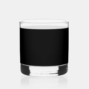 Elegant Solid Black Whiskey Glass