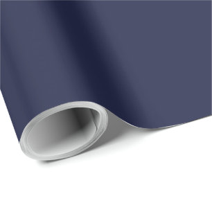 Elegant Solid Dark Navy Blue Wrapping Paper