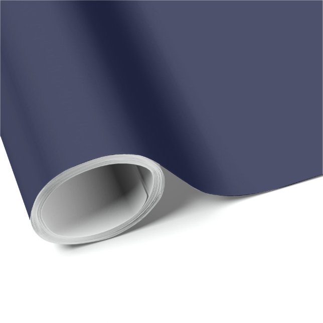 Elegant Solid Dark Navy Blue  Wrapping Paper (Roll Corner)