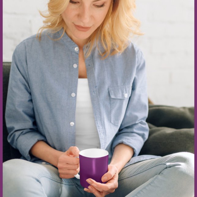 - Elegant Solid Plum -  Coffee Mug (Mockup 1)