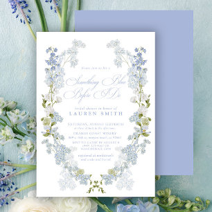 Elegant Something Blue Before I Do Bridal Shower Invitation