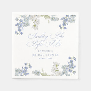 Elegant Something Blue Before I Do Bridal Shower  Napkin
