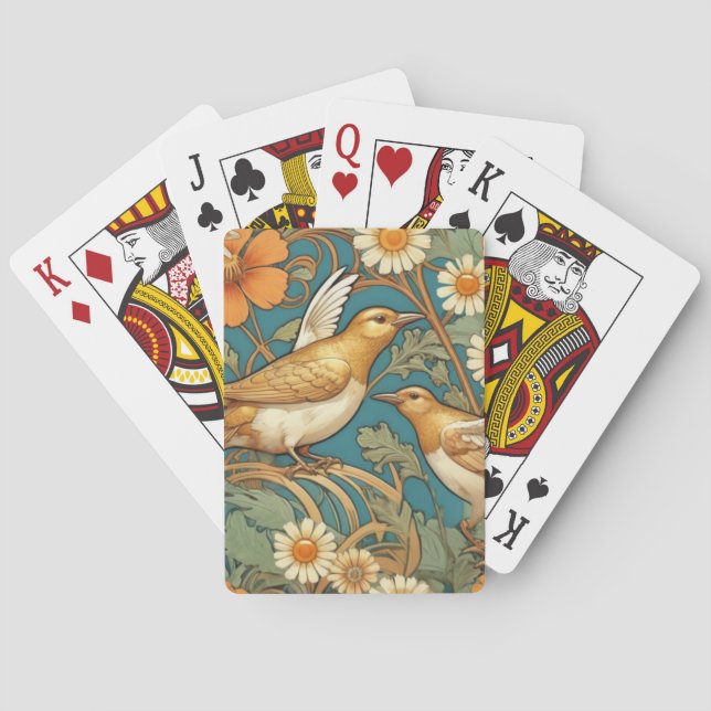 Elegant Songbird Playing Cards (Back)