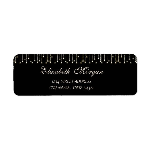 Elegant Sophisticated Black  Address (Front)