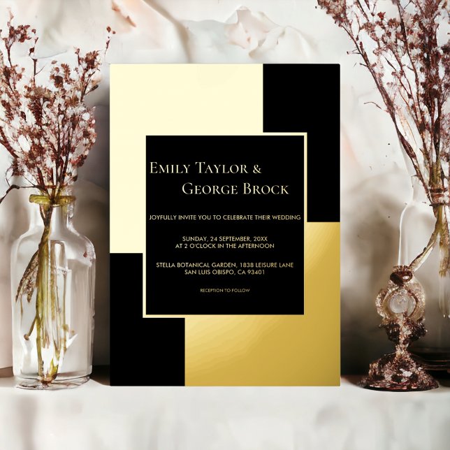 Elegant Sophisticated Black And Gold Chic Wedding (Creator Uploaded)