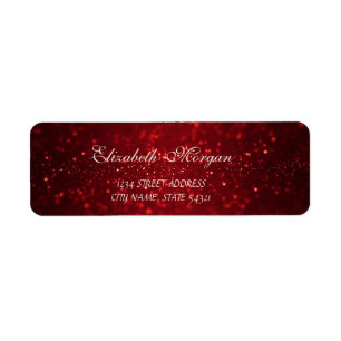 Elegant Sophisticated Bokeh Red Address