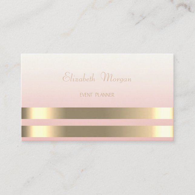 Elegant Sophisticated Chic Modern Business Card (Front)