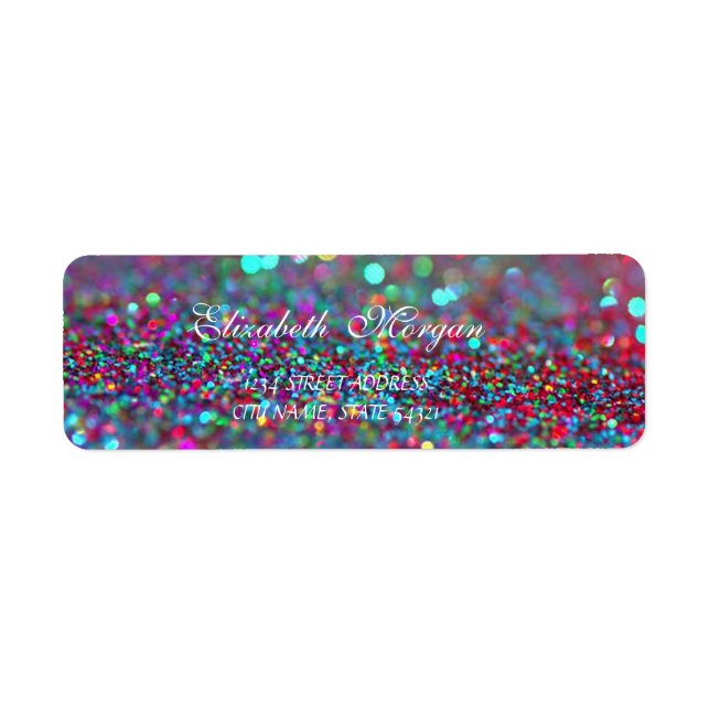 Elegant Sophisticated  Colourful Bokeh Address (Front)