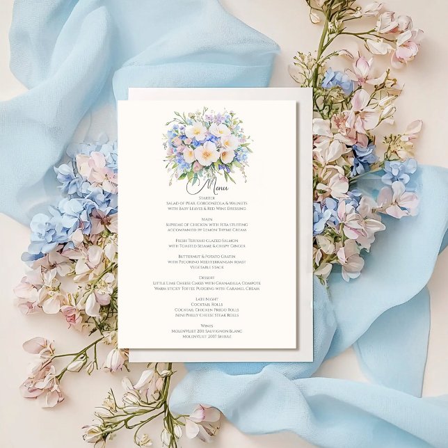 Elegant Sophisticated Floral Wedding Menu (Creator Uploaded)