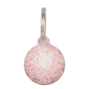 elegant sophisticated girly rose gold pattern pet tag