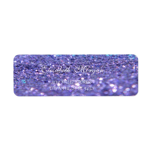 Elegant Sophisticated  Glitter Bokeh Address (Front)