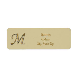 Elegant Sophisticated Gold Letter M Monogram